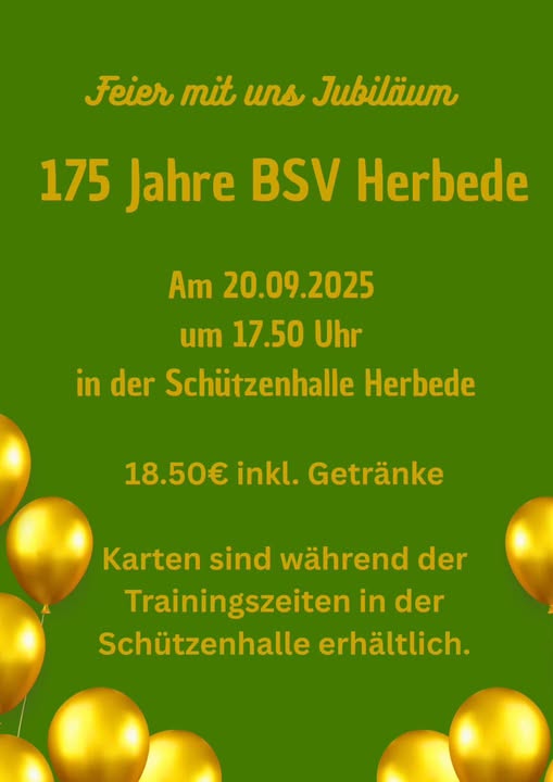 Vorverkauf 175 Feier